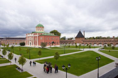 Tula, Russia, September, 16, 2016:Tourists on excursions in the Tula Kremlin.