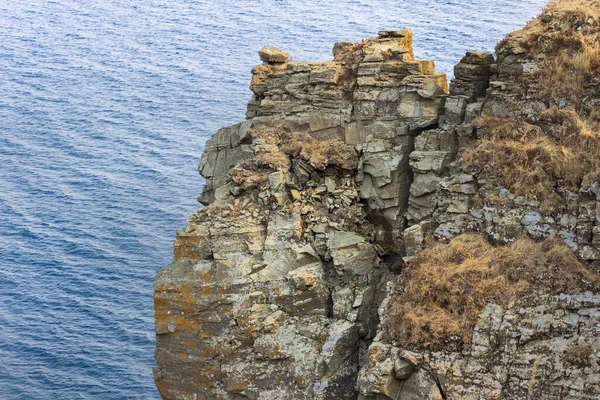 Una Roca Costa Del Mar Que Desmorona Por Erosión Viento — Foto de Stock