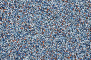 Geçmişi ve dokuları. Park yolları çok renkli küçük çakıl taşlarıyla dolu..