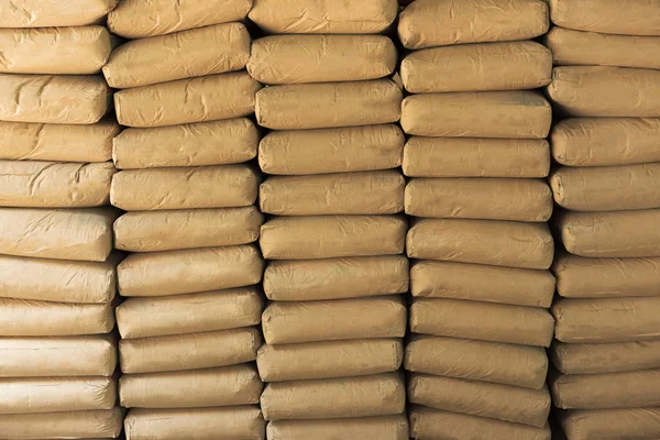 Cement Powder Bags Stacked Background — Stock Photo, Image