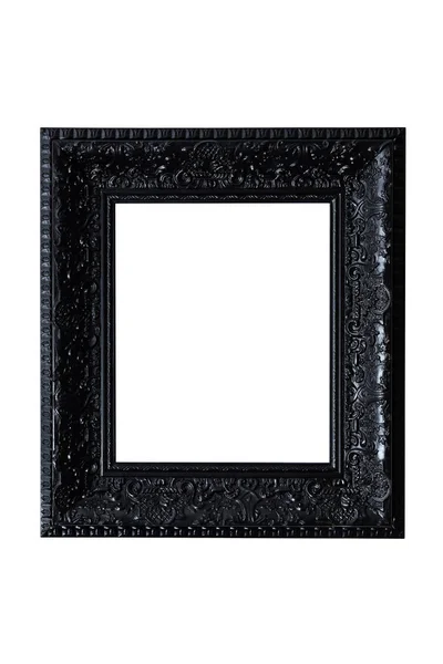 背景に分離された黒のビンテージ木製フレーム — ストック写真