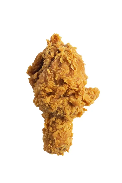 Ropogós sült csirkecomb elszigetelt háttér — Stock Fotó