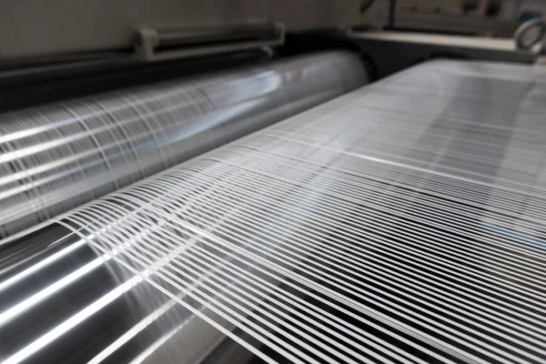 Processo di fabbricazione della fibra di plastica — Foto Stock