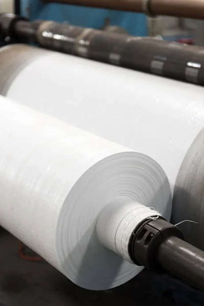 Rolling process of plastic sack — Stock Photo, Image