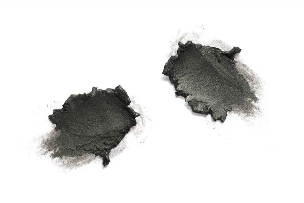 Colorante cosmetico nero sbavato su sfondo — Foto Stock