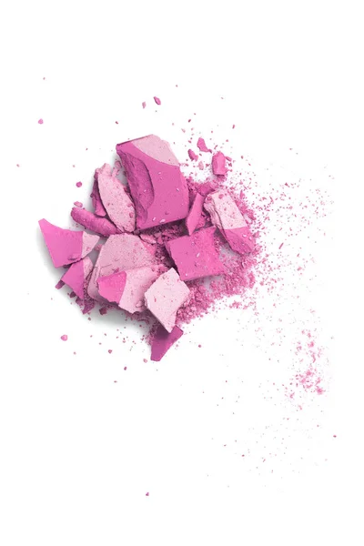 Maquillaje de sombra de ojos de color rosa de dos tonos sobre fondo — Foto de Stock