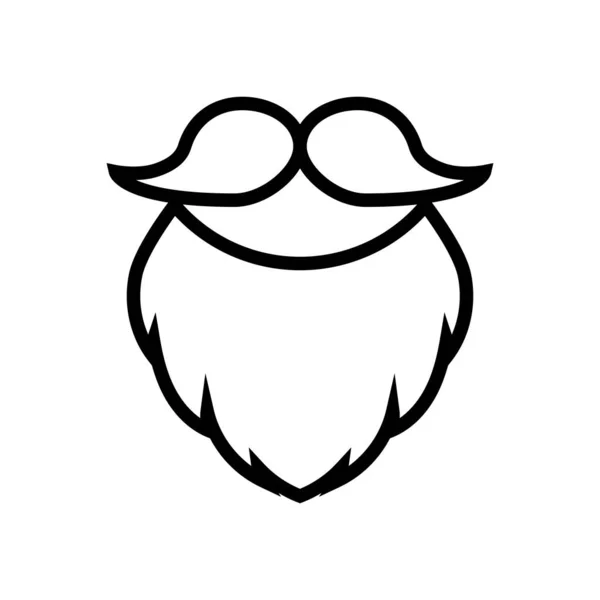 Moustache et barbe. Illustration vectorielle sur le thème Patrick Day. Icône noire isolée sur fond blanc. Pour un logo, une affiche ou une bannière et une carte de voeux . — Image vectorielle