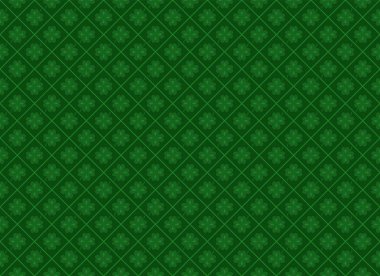 Seamless pattern for St. Patricks day with stylish print. Green geometric background with clover, shamrock. Backdrop for the festive decoration of modern banners, cards, packaging and wallpaper.