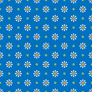 Papatya çayı geometrik, dikişsiz desen. Koyu mavi arka planda izole papatya, soyut basit çiçek tasarımı. Modern minimal tasarım. Grafik tasarımı, tekstil, baskı vs. için mükemmel vektör illüstrasyonu.