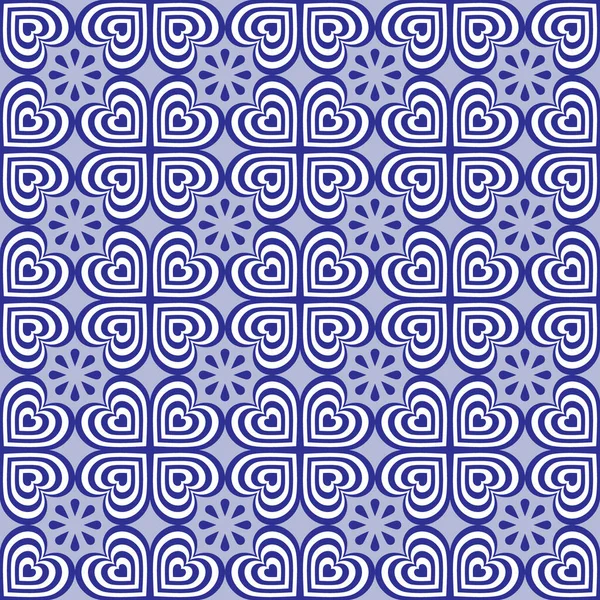 Abstrakt sömlöst mönster med geometriska ornament. Stockvektorillustration. Monokrom blå färger element på bakgrunden. Idéer för design bakgrunder, kort, tryckta, förpackningar, textil, etc.. — Stock vektor