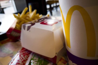 mc Donals menüsü sağlıksız ayrıntı çekimleri