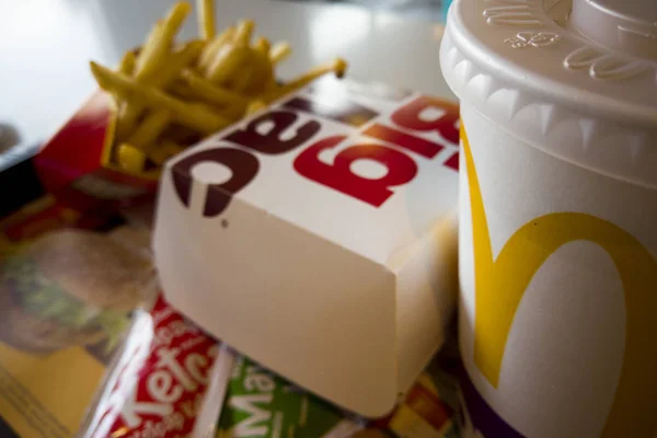 Donals Menu Unhealty Detail Shots — Stock Photo, Image