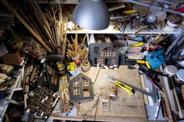 El yapımı ahşap maket.