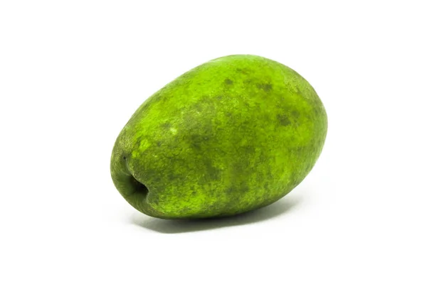 Frutto Oliva Isolato Fondo Bianco Olive Verdi — Foto Stock