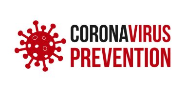Beyaz Arkaplanda Koronavirüs Önleme. Roman Coronavirus Covid 19 NCoV - Vektör