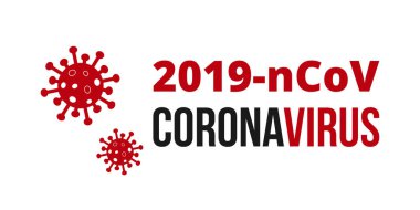 Beyaz Arkaplanda 2019 nCoV Coronavirus. Roman Coronavirus Covid 19 NCoV - Vektör