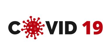 Beyaz Arkaplan 'da Covid19. Roman Coronavirus Covid 19 NCoV - Vektör