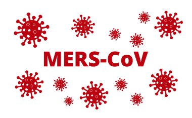 MERS kapak afişi. Covid 19 Coronavirus - Vektör