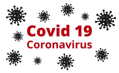 Covid 19 Coronavirus Banner Posteri. Covid 19 Coronavirus - Vektör