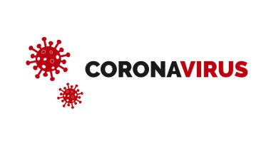 Beyaz Arkaplanda Coronavirus. Roman Coronavirus Covid 19 NCoV - Vektör