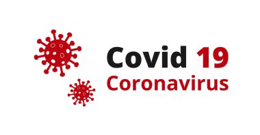 Beyaz Arkaplan 'da Covid 19 Coronavirus. Roman Coronavirus Covid 19 NCoV - Vektör
