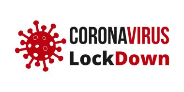 Coronavirus Kilitlemesi. Roman Coronavirus Covid 19 NCoV - Vektör