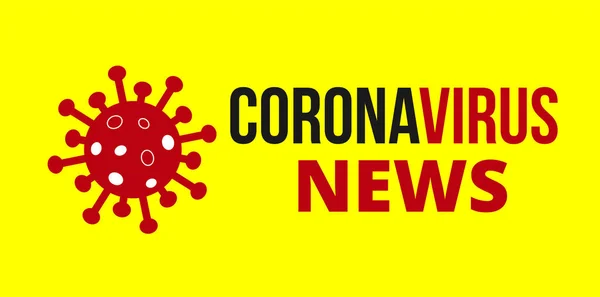 Covid News Banner Poster Nuevo Coronavirus Covid Ncov Vector — Archivo Imágenes Vectoriales