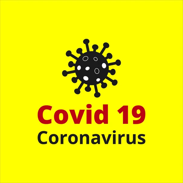 Covid Coronavirus Sfondo Giallo Romanzo Coronavirus Covid Ncov Vettore — Vettoriale Stock
