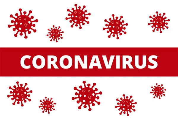 Coronavirus Banner Poster Covid Coronavirus Vector — Archivo Imágenes Vectoriales