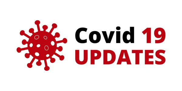 Covid 19, beyaz arka planda güncelleme. Roman Coronavirus Covid 19 NCoV - Vektör