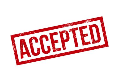 Kabul Edilmiş Lastik Grunge Damga Mührü