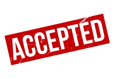 Kabul Edilmiş Lastik Grunge Damga Vektörü İllüstrasyonu