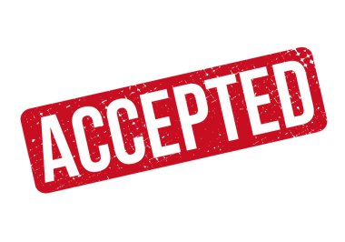 Kabul Edilmiş Grunge Lastik Damga - Vektör