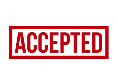 Kırmızı Kabul Edilmiş Kauçuk Grunge Mühür Vektör İllüstrasyonu