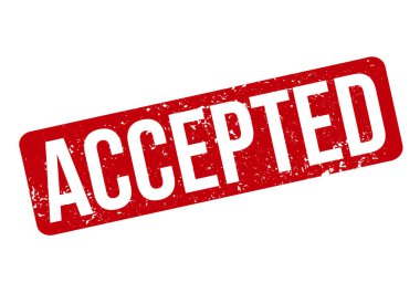 Kabul Edilmiş Lastik Grunge Mühür Vektör İllüstrasyonu