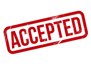 Lastik damga kabul edildi. Kabul Edilmiş Lastik Grunge Mühür Vektör İllüstrasyonu - Vektör