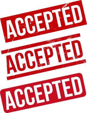 Lastik damga seti kabul edildi. Lastik Damga Grunge Lastik Damgası - Vektör