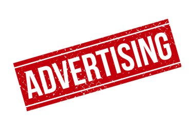Plastik damga reklamı. Reklam Kauçuk Grunge Mühür Vektör İllüstrasyonu - Vektör