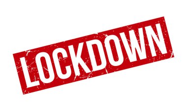 Lastik Damga 'yı kilitle. Kırmızı Kilitlenme Kauçuk Grunge Mühür Vektör İllüstrasyonu - Vektör