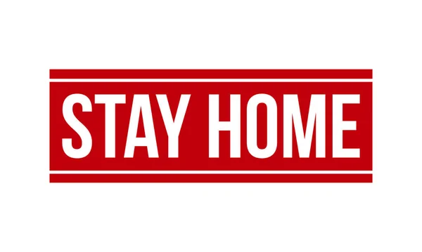 Maradj Otthon Gumibélyegző Red Stay Home Gumi Grunge Stamp Seal — Stock Vector