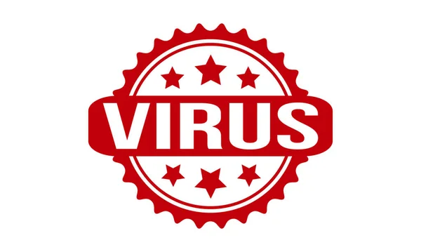 Timbre Caoutchouc Virus Illustration Vectorielle Sceau Timbre Grunge Caoutchouc Virus — Image vectorielle