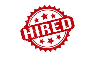 Kiralık Lastik Damga. Kırmızı Kiralık Kauçuk Grunge Mühür Vektör İllüstrasyonu