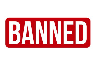 Kırmızı Yasak Kauçuk Damgası Beyaz Arkaplanda İzole Edildi