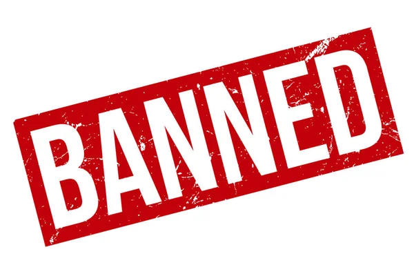 Banned Rubber Stamp Banned Rubber Grunge Stamp Seal Vector Illustration — Stock Vector