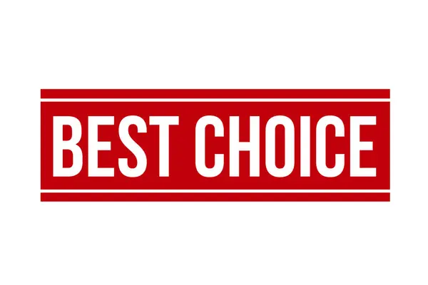Red Best Choice Rubber Stempel Geïsoleerd Witte Achtergrond — Stockvector