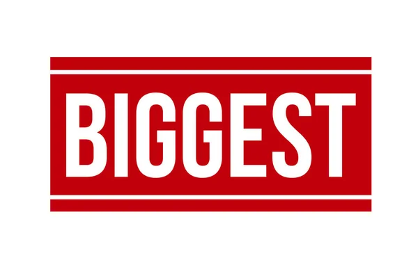 最大のゴムスタンプ レッド ビッグ ラバー グランジ スタンプ シールベクトルイラスト ベクトル — ストックベクタ