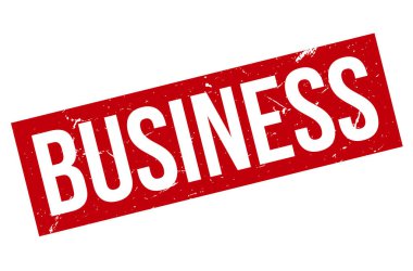 İş Kauçuk Damgası. Kırmızı İş Kauçuk Grunge Mühür Vektör İllüstrasyonu - Vektör