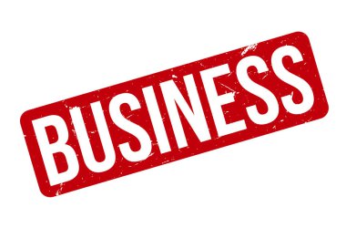 İş Kauçuk Damgası. Kırmızı İş Kauçuk Grunge Mühür Vektör İllüstrasyonu - Vektör