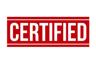 Onaylı Lastik Damga. Kırmızı Sertifikalı Kauçuk Grunge Mühür Vektör İllüstrasyonu - Vektör