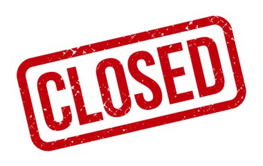 Kırmızı Grunge Kapalı Lastik Damga Vektörü